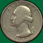 1932-D Washington Quarter Silver Very Fine VF Coin #43572