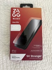 ZAGG invisible shield Glass Elite 5x stronger for iphone 16 pro