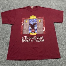 Vintage Twilight Zone Tower Of Terror Ride Disney T Shirt XL 90s Mickey Mouse