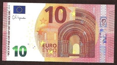 [113] Euro bank note 2014, 10 Euros, Lagarde, UNC** Bank note Uncirculated*****