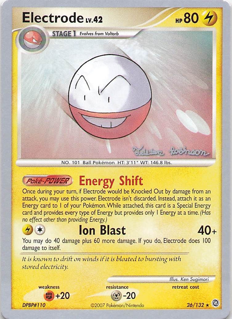 Pokemon Card - Electrode - (26/132 - World Championship Decks)