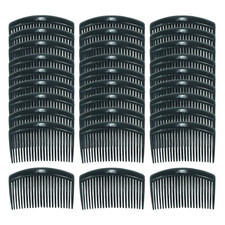 30 Pack Clear White Black Brown Plastic Hair Side Combs Slide Bun Holder with 23