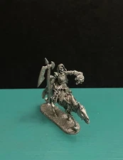 Rawcliffe Pewter Grim Reaper Scythe Undead Skeleton Rider Skull Horse Figurine