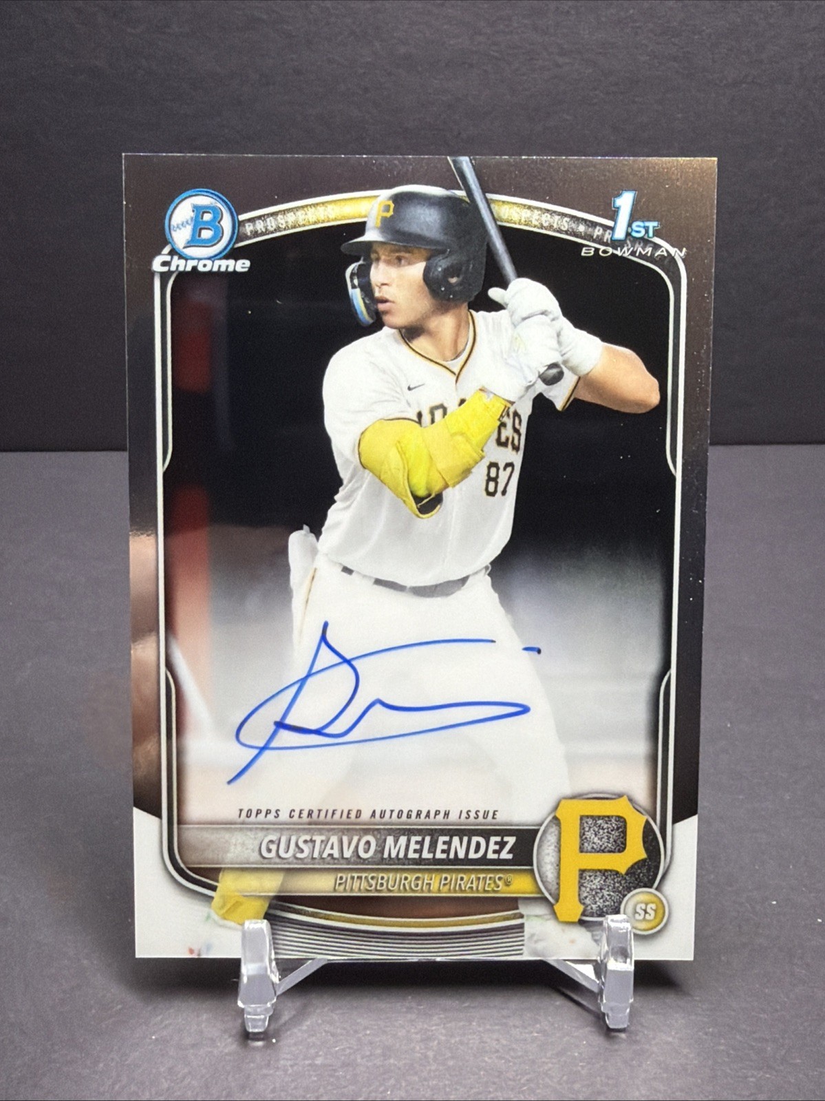 2025 Bowman Draft - Chrome Prospect Autographs Gustavo Melendez #CPA-GM (AU, RC)