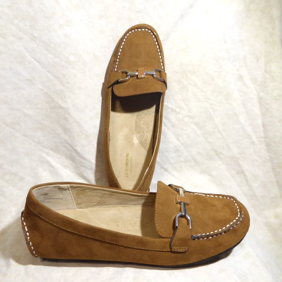 🥿 Лоферы Liz Claiborne Ashton размер 10 M медно-коричневые замшевые; сшитые детали - Изображение 2 из 4