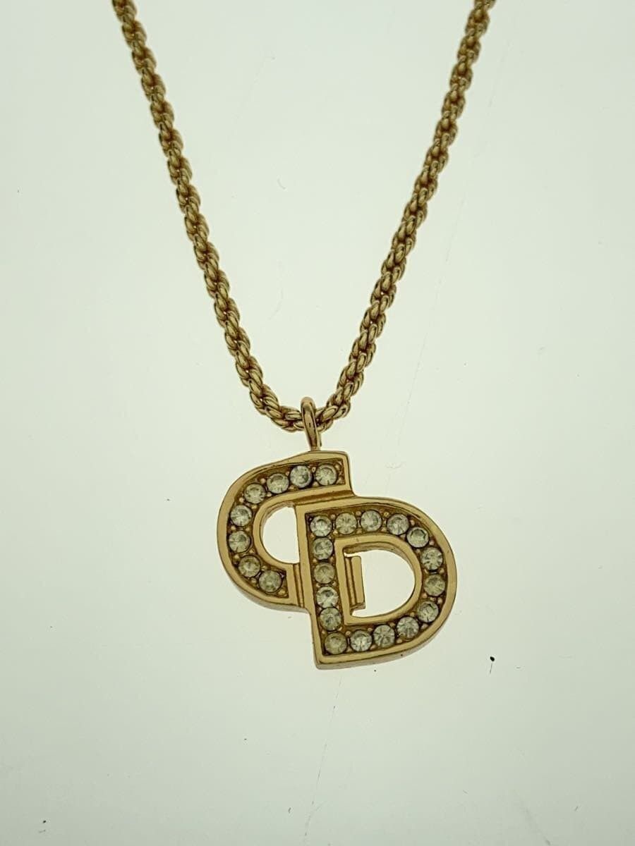 Dior Inspired Gold Plated Necklace for Women with GLD Top