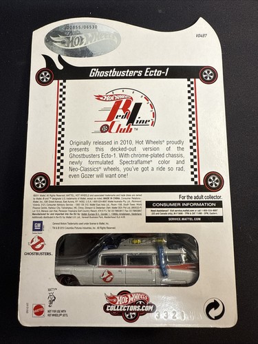 Hot Wheels 2011 RLC Ghostbusters Ecto-1 1959 Cadillac ๐ฅ RARE ๐ฅ 855/6530 - Picture 4 of 6