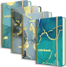 Marble A5 Spiral Notebook, 4 Pack 5.7X8.3  Hardcover Spiral Journals 160 Lined P