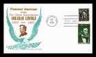 DR JIM STAMPS US COVER LINCOLN PROMINENT AMERICANS FDC COMBO KHOL KRAFT