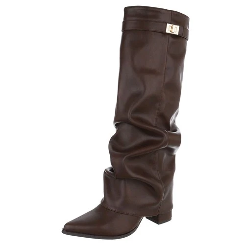 Women's boots with zip Ital design 8657 in brown