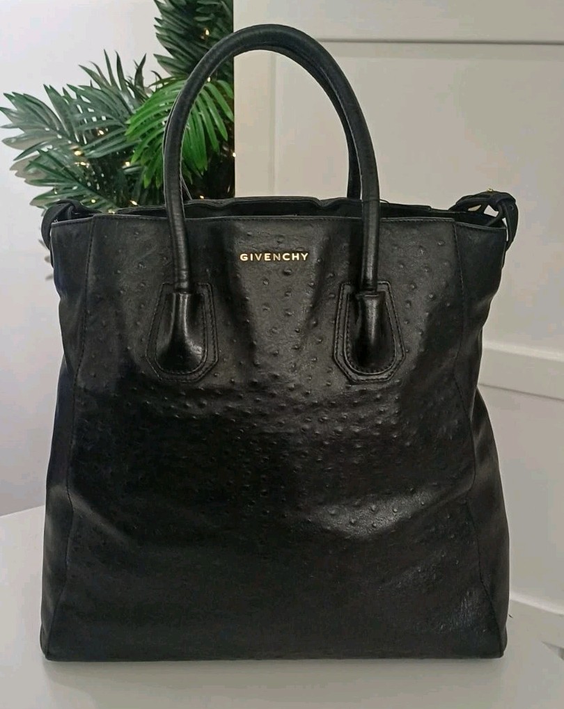 GIVENCHY Ostrich Leather Large Top Handle Tote Bag RRP £4,950