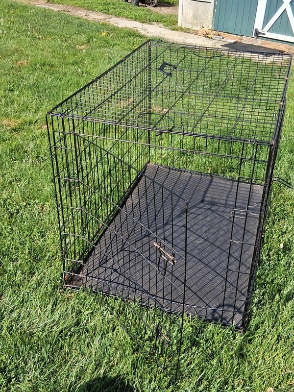 Steel Folding Dog Cage  Heavy Duty Wire Crate for Extra-Large Dogs
