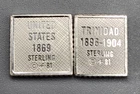 💎 Rare Sterling Silver Mini Ingot Lot (2 pcs) 1.5 Grams stamp-style 925