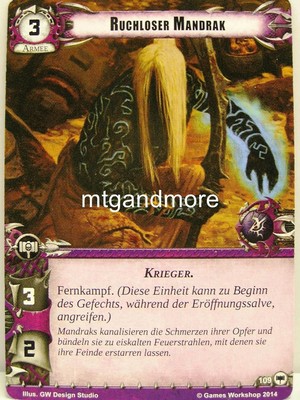 Warhammer 40000 Conquest LCG - Ruchloser Mandrak  #109 - Base Set dt.