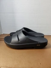 Oofos OOahh Black Comfort Recovery  Slides Unisex Men's 6 - Women's 8 Sandals 