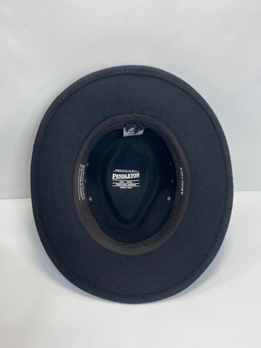 Pendleton 100% Wool Black Fedora Hat Unisex – Medium Size 7 - Picture 7 of 8