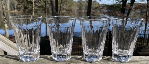 Lenox Starfire? Crystal 5" Tumblers Glasses Lenox on Bottom - Set Of 4 Beautiful - Picture 3 of 15