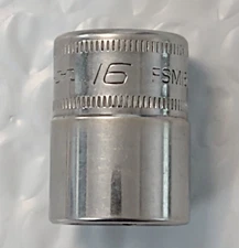 SNAP ON FSM161, 3/8" DRIVE, 16MM. SOCKET, SHALLOW, 6 POINT.