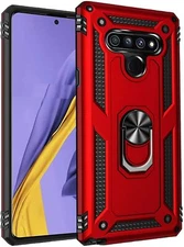 For LG K51 Phone Case Slim Hybrid Cover + Tempered Glass Screen Protector