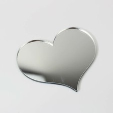 6 x Mirror Hearts Acrylic Mirror Disc Shatter Resistant Wall Decor Wedding Craft