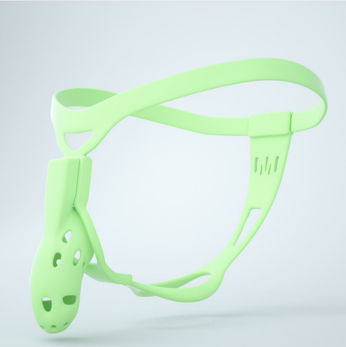Adjustable New 3D Resin Male Customizable Chastity Belt Long Cage Lock Shackle - Bild 5 von 14