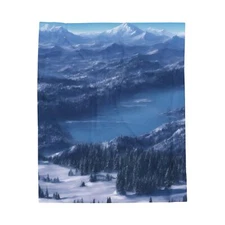 A cold winter Velveteen Plush Blanket