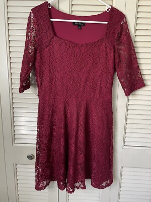 BCX Lace swing dress Rose lace detail | eBay BCX Lace swing dress Rose lace detail | eBay