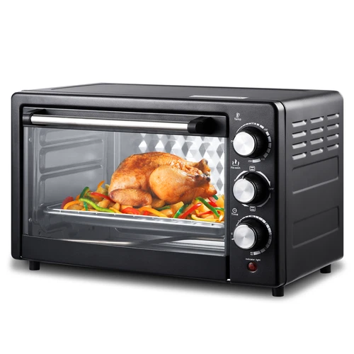 Minibackofen Mini Backofen Ofen Pizzaofen Grill Timer Pizzaofen 21 Liter Schwarz - Bild 11 von 11