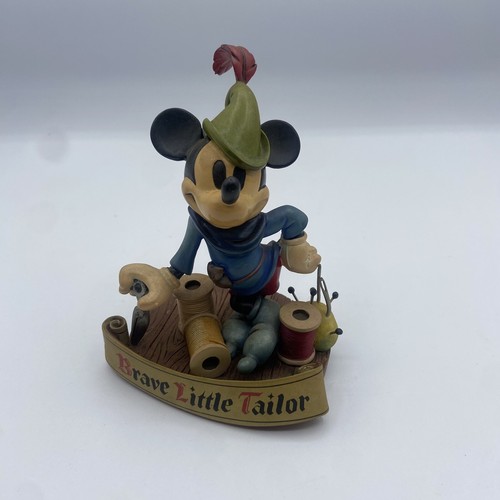 Danbury Mint Disney Mickey Mouse Brave Little Tailor 75 ans avec figurine Mickey - Photo 1/4