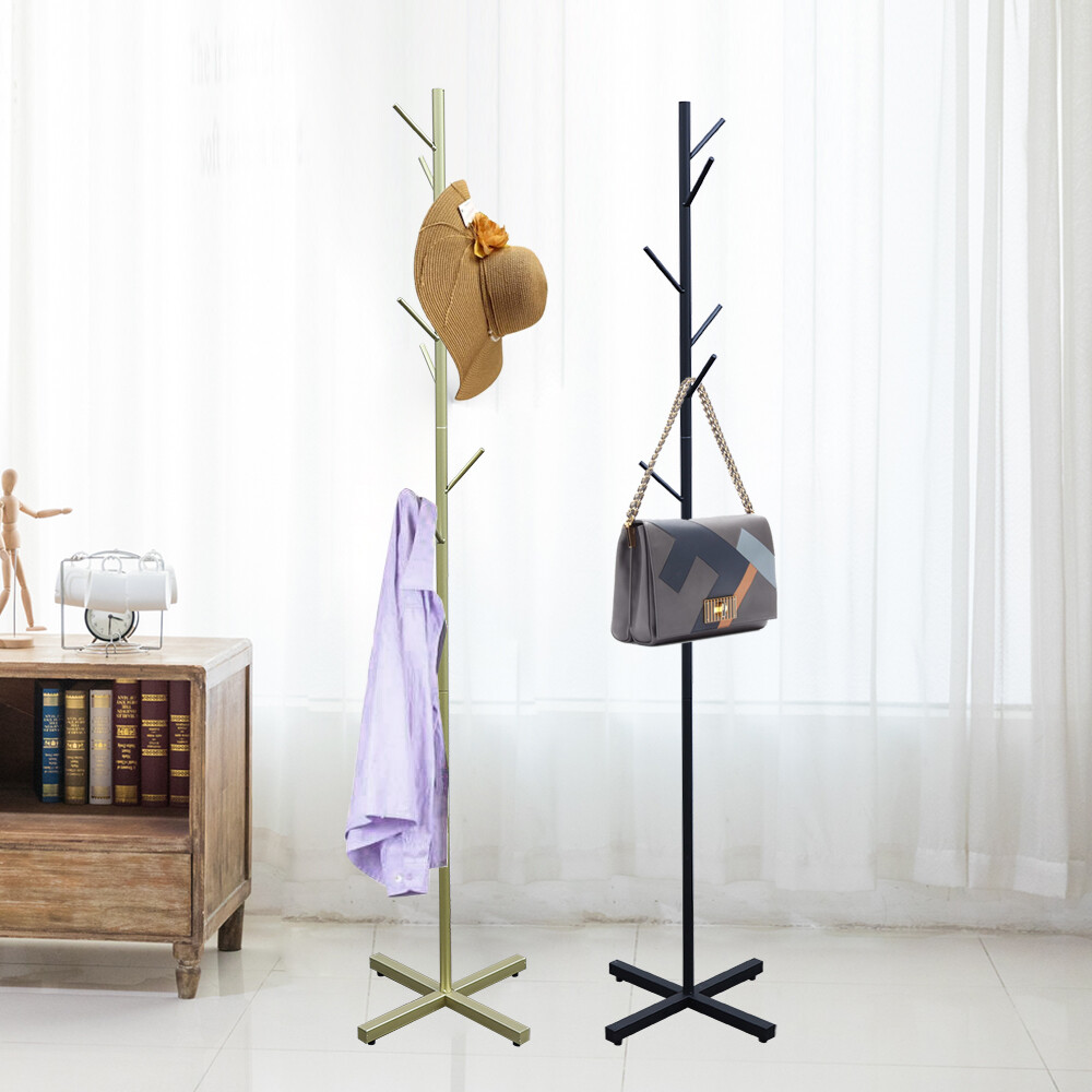 7-Hook Metal Coat Rack for Hats Bags Clothes and Umbrellas