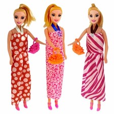 Spielpuppe mit Haaren und Accessoires - ca. 30 cm Puppe Haare Bürsten