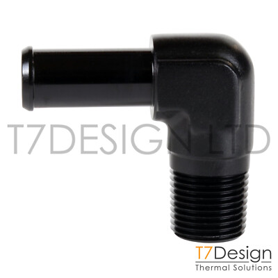1/2'' NPT Außengewinde auf 1/2'' Widerhaken 90 Grad Winkel Aufsteckschlauch Endverschraubung Adapter