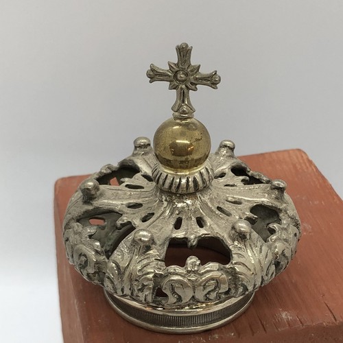 Corona per Madonna imperiale Argento Nuova Cesello 3,7 Cm Diametro - Picture 5 of 8