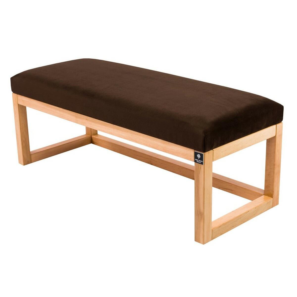 BLACK WEEK M-Deko LPG-2 Sitzbank Gepolstert Kunstleder Holz Braun Diele Eingang