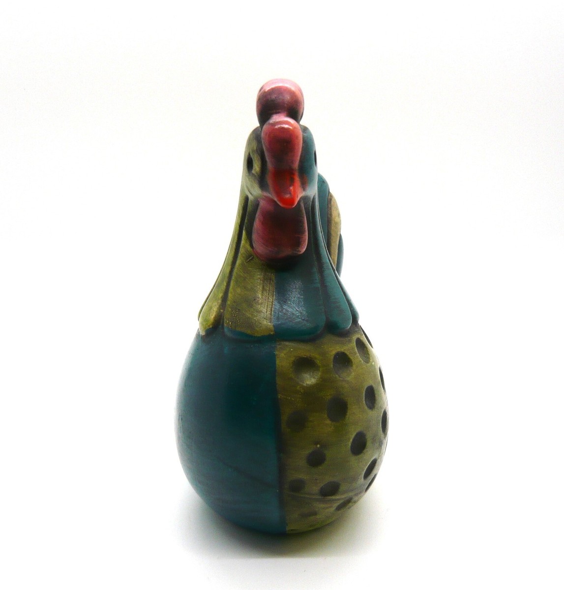 MCM VINTAGE Ceramic Ardco Rooster Chicken Green Blue Japan 1960's