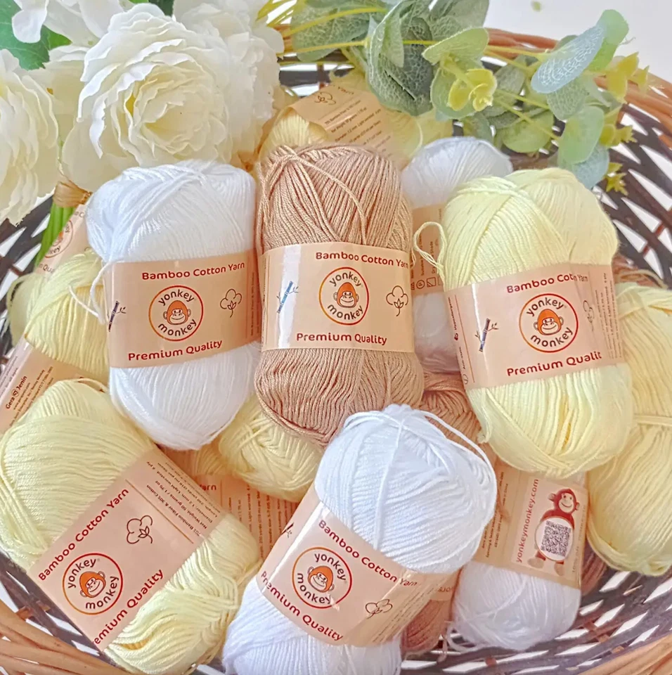 70% Bamboo 30% Cotton Yarn (Pack of 10) by Yonkey Monkey 500 Grams - Image 2 of 4
