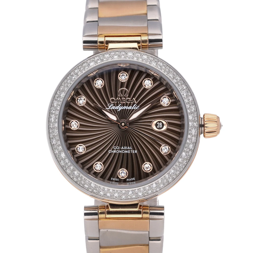 Omega De Ville Ladymatic 42525342063001 with 34mm Steel & Rose Gold case and ...