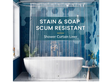Long Shower Curtain Liner 72 x 84 or 72 X 72 Clear Plastic Shower Liner PEVA