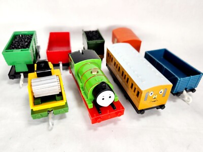 Lot of 8 Thomas & Friends Trackmaster Percy (Works) & Carts Clarabel