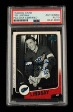 Ted Lindsay Signed 2000-01 Upper Deck Legends #42 Card Auto PSA A