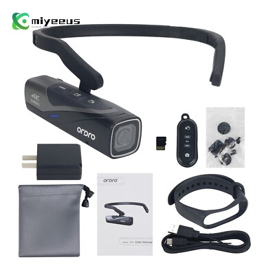 Ordro EP8 4K Gimbal 20MP Head Mounted Camera Wifi Sports Vlog Video Camcorder