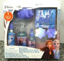 Disney Frozen II Elsa & Anna Spa Set Body Wash Scrubby Mist Bath Bombs 7 pcs Set