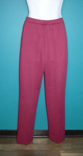 NOS Vtg 80s Beeline Fashions Magenta Polyester Pants Elastic Waist Size 8