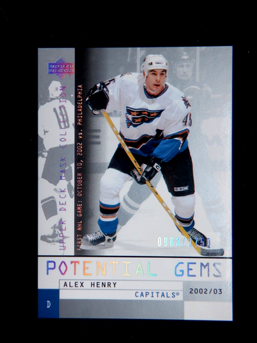 Alex Henry UD Mask Collection RC 145 - / 1750, 2002 03 NHL, Washington Capitals - Picture 3 of 3