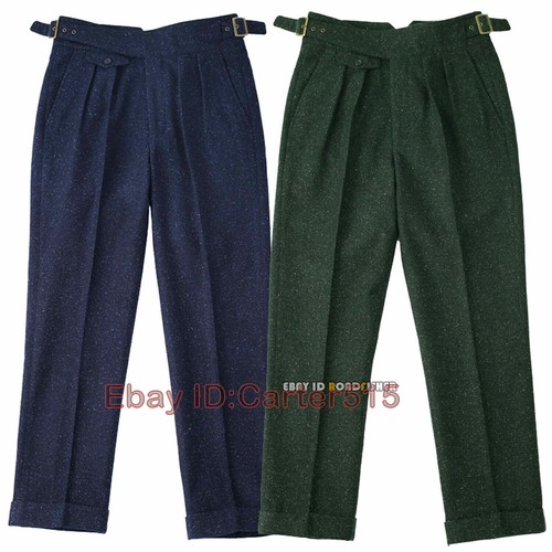 Tweed Gurkha Pants Army Pants Men&amp;amp;#039;s Wool Pants Straight Trousers Dress Pants New