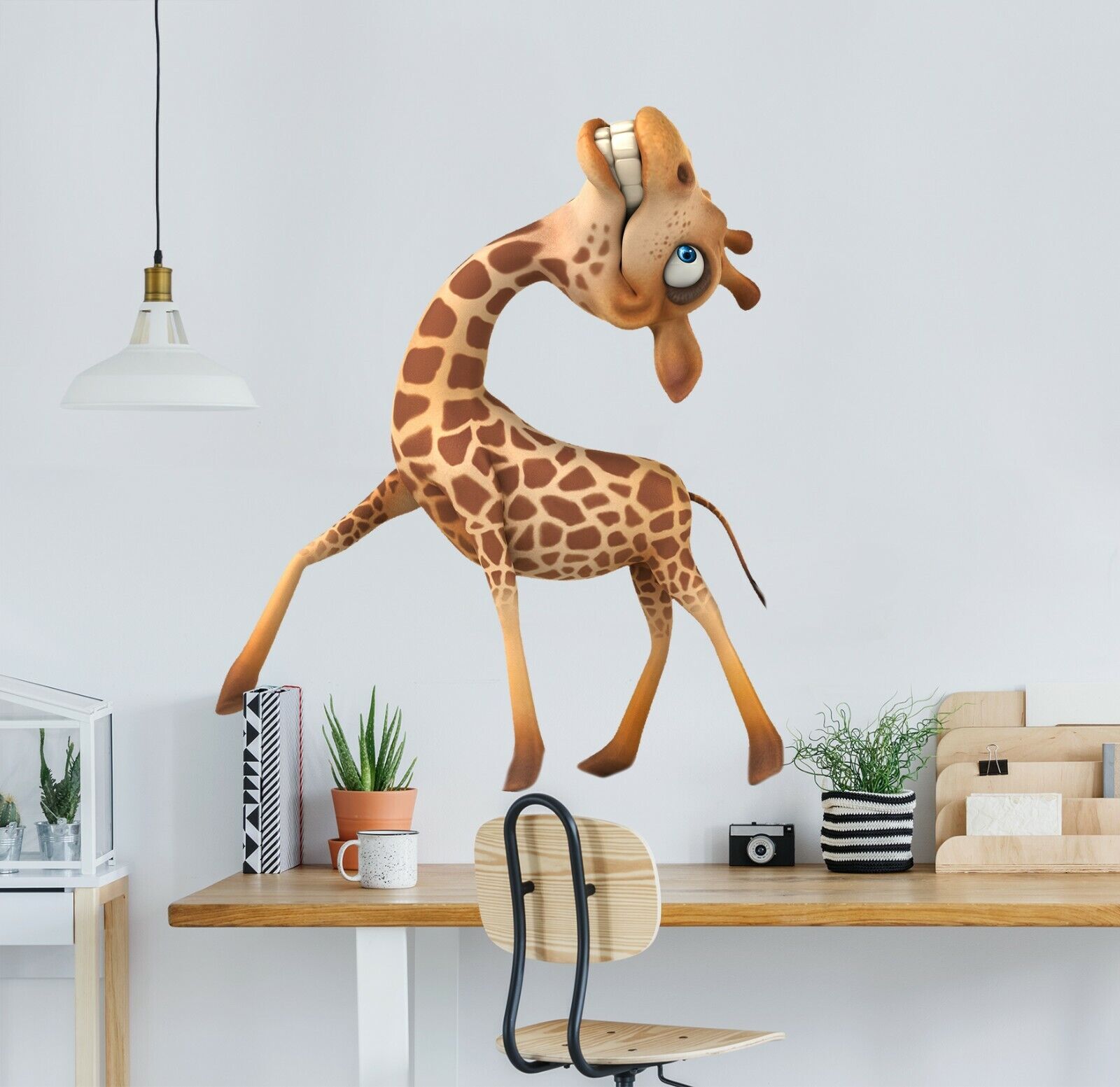 3D Cute Giraffe 740NA Animal Wallpaper Mural Poster Wall Stickers ...