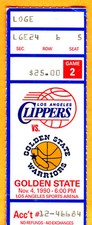 BO KIMBLE CAREER GM#2/CHRIS MULLINS 26 PTS-11/4/90 CLIPPERS/WARRIORS TICKET STUB