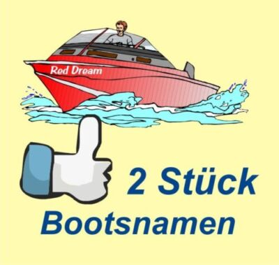   2 x Bootsnamen besondere Schriften Bootsname Beschriftung Boot Aufkleber