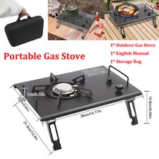 Portable 13,648 BTU Gas Stove, Stainless Steel, Single-Burner, Camping Stove