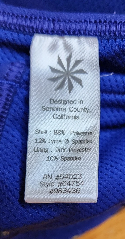 Sujetador deportivo Athleta abstracto púrpura doble atrevimiento talla pequeña gimnasio deportivo Foto 4 de 4